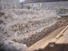 Vue de la partie arri�re de l��l�vation en espalier qui recevra la voute du clo�tre