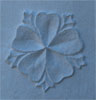 D�tail rose du blason de Nans les Pins